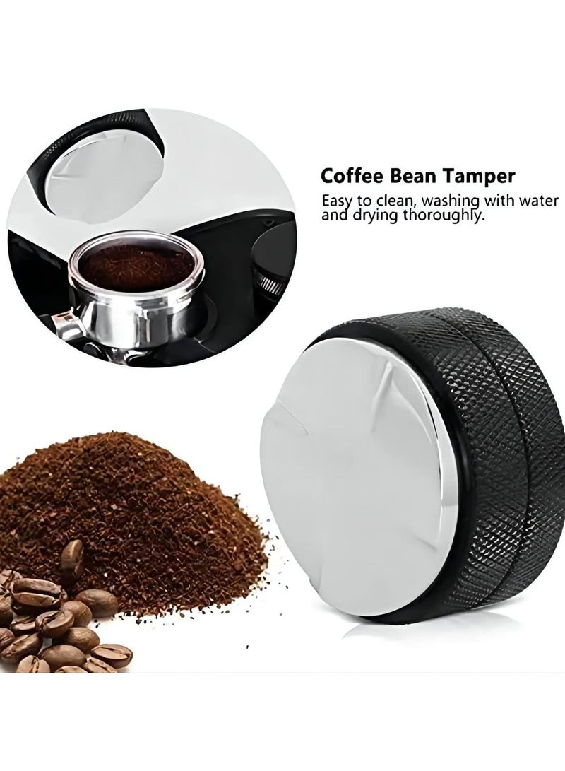 NIBEMINENT Stainless Steel Coffee Dispenser Powder Tamper Leveler Tool Black Grinder Press powder hammer Adjustable Double-Head Rugged and Durable for Any Place(Black Diameter 51mm) - Image 3