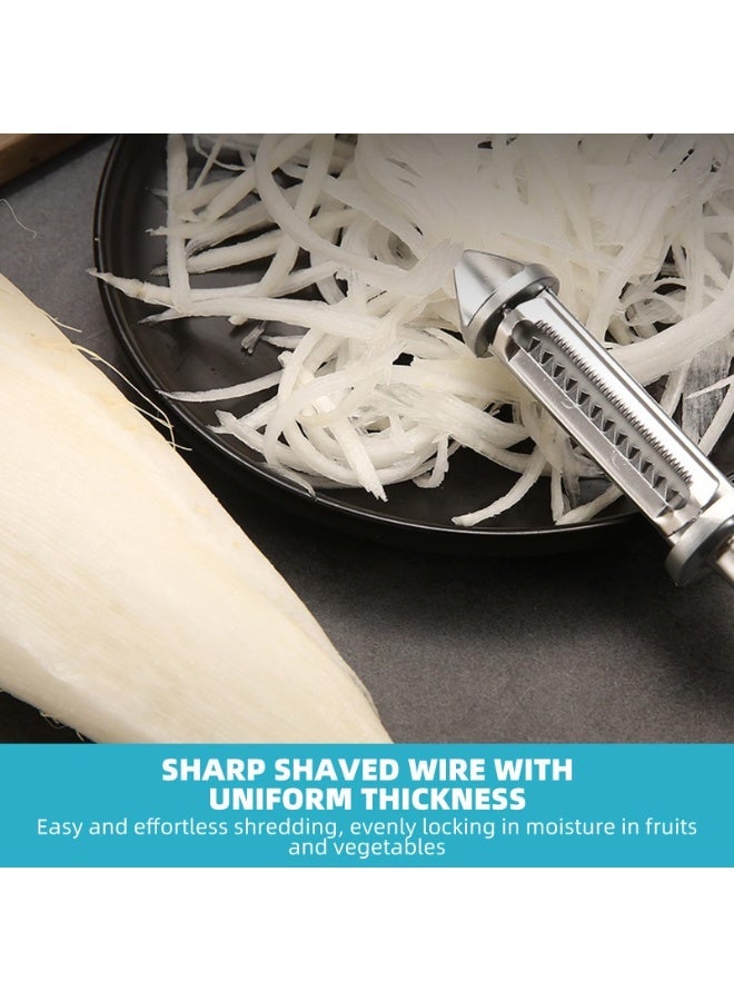 general 3 in 1 Vegetable and Fruit Peeler, Sturdy and Durable Zinc Alloy Peeler with Non-slip Handle, Potato Peeler Apple Peeler Tomato Cucumber Ginger Julienne Peeler for Kitchen - Image 4