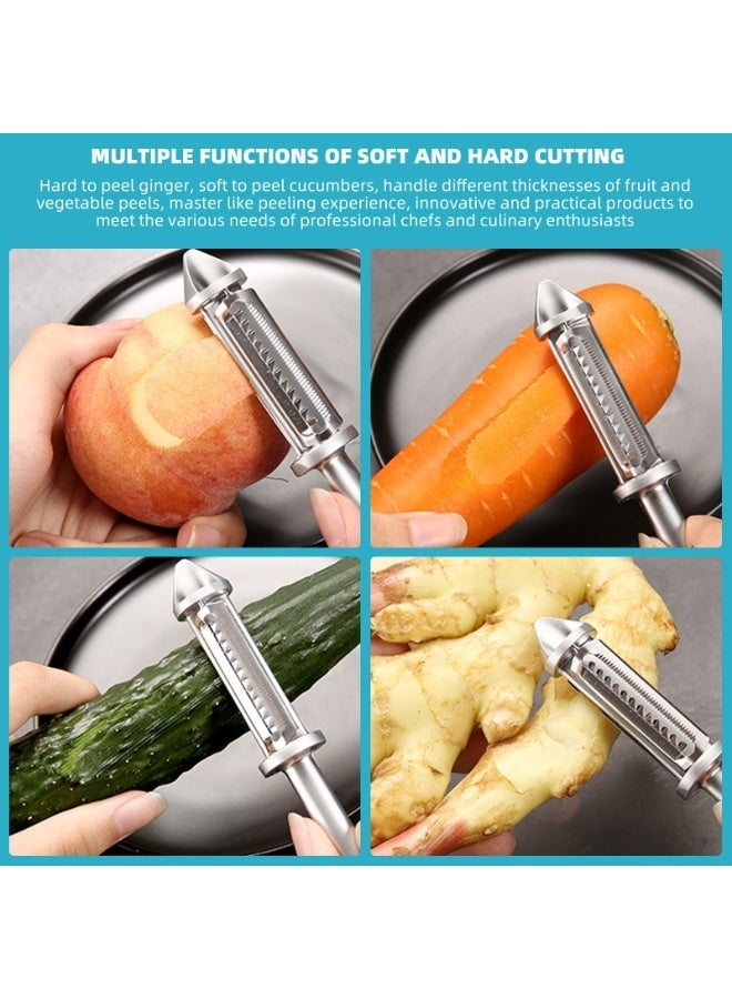 general 3 in 1 Vegetable and Fruit Peeler, Sturdy and Durable Zinc Alloy Peeler with Non-slip Handle, Potato Peeler Apple Peeler Tomato Cucumber Ginger Julienne Peeler for Kitchen - Image 5