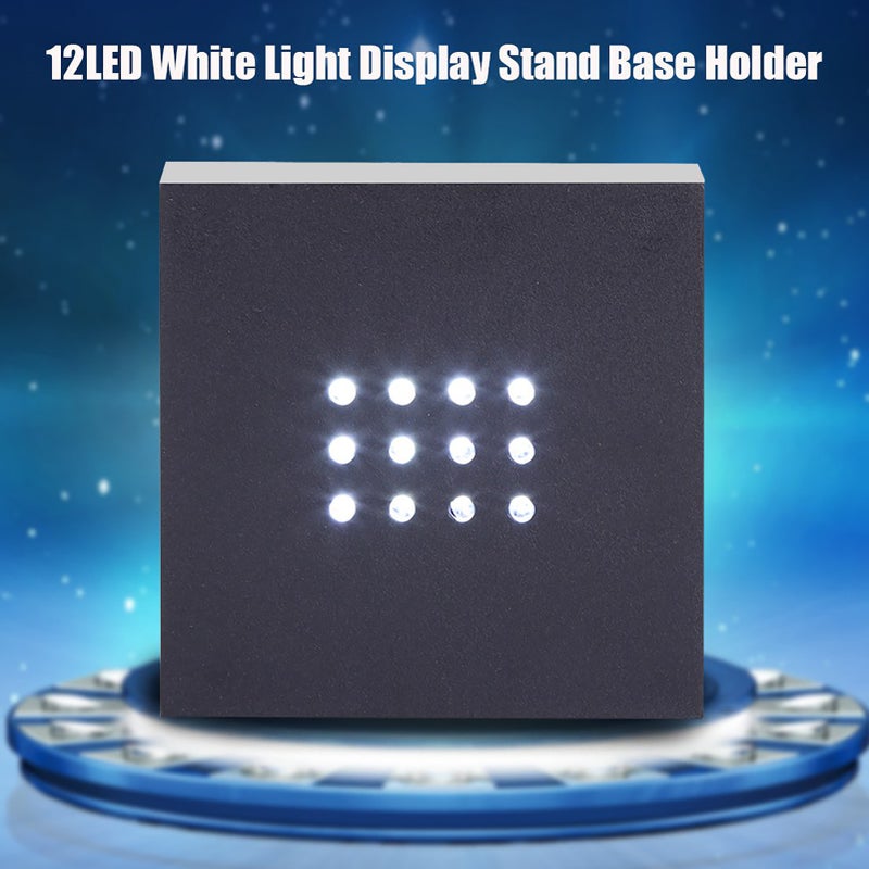 12LED White Light Display Stand Base Holder for Crystal / Glass Art - Image 2