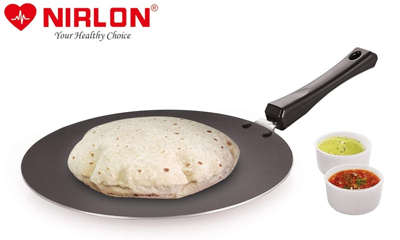 Nirlon Nirlon Non Stick Aluminium Gas Stove Compatible Base ChapatiRotiParatha Tawa 285cm 26mm_Classic_CT12  - Image 4