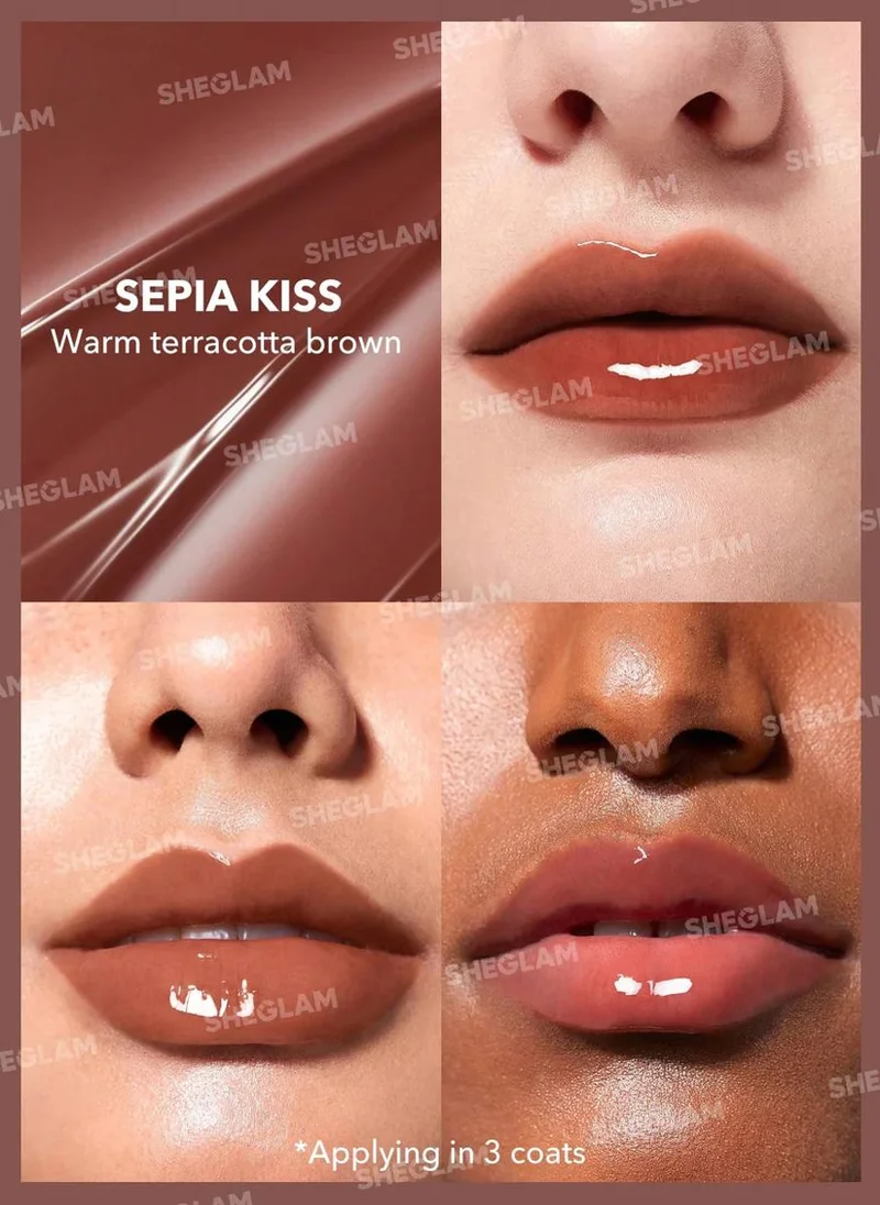 شيجلام Pout-Perfect Shine Lip Plumper-Sepia Kiss