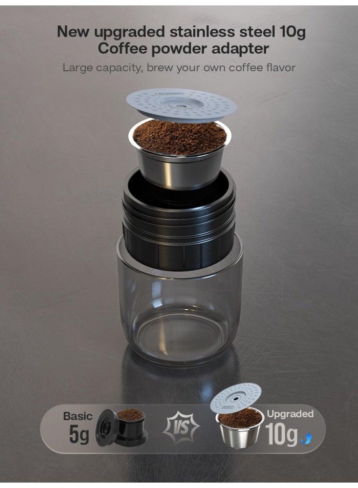 HiBREW ماكينة قهوة محمولة HiBREW للسيارة والمنزل، ماكينة قهوة إسبريسو DC12V تناسب كبسولات نيكسبريسو دولسي وبودرة القهوة H4A - Image 5