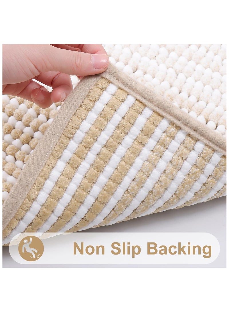 Bathroom Mat Rug,40x60cm Extra Soft and Absorbent Microfiber Bath Mat Rug, Non-Slip Plush Shaggy Bath Carpet, Machine Wash Dry - Image 4