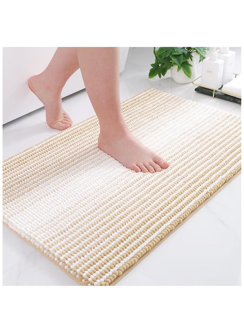 Bathroom Mat Rug,40x60cm Extra Soft and Absorbent Microfiber Bath Mat Rug, Non-Slip Plush Shaggy Bath Carpet, Machine Wash Dry - Image 1