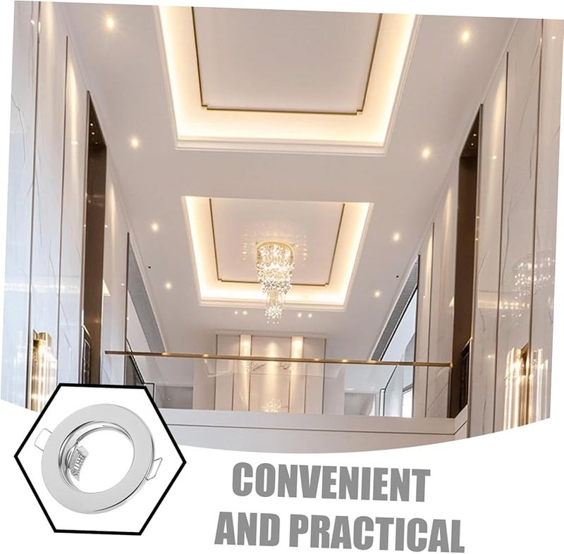 Silver Recessed Light Trim For Iron Housing Easy Installation Versatile Design - Image 4