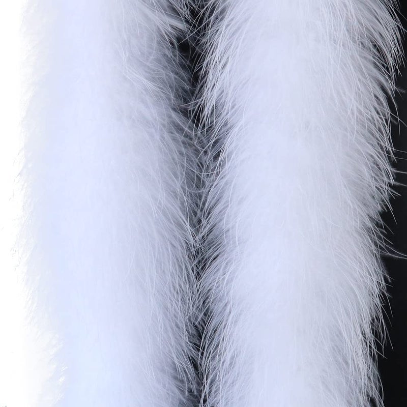 FEARAFTS 2 Yards Fluffy Marabou Feather Boa for Crafts Wedding Party Christmas Tree Decoration 22 Grams - Image 4