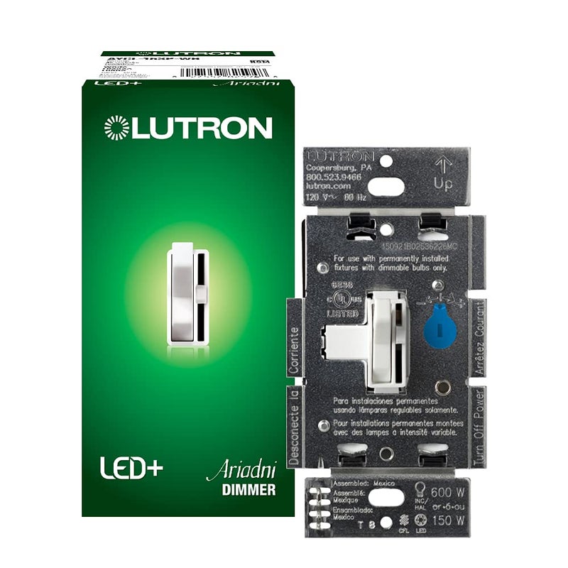 Lutron Ariadni/Toggler LED+ Dimmer | 150-Watt, Single-Pole/3-Way | AYCL-153P-WH | White - Image 1