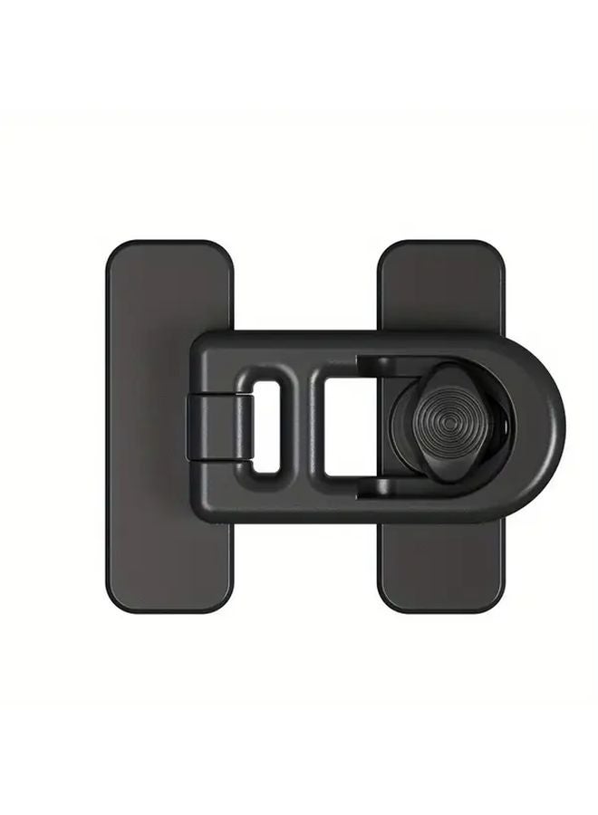 Black Safety Oven Door Lock No Drill Installation Secure Latch for Kitchen Cabinets - Image 1