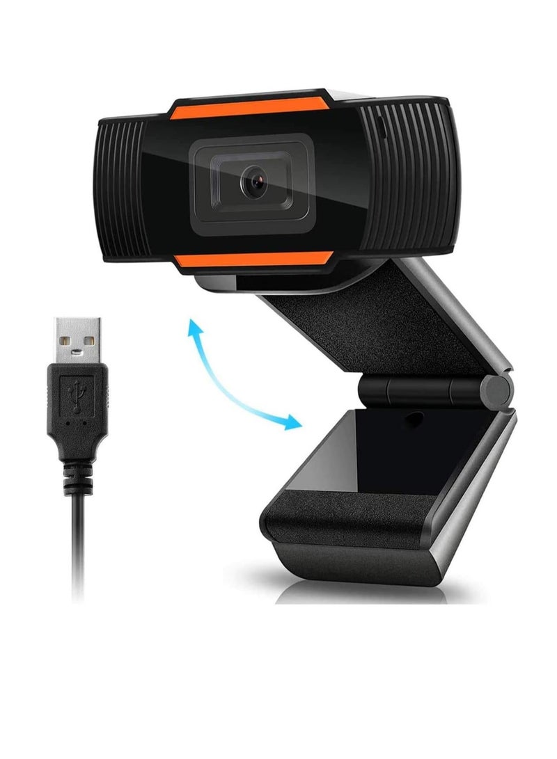 كاميرا ويب HD 1080P مع ميكروفون USB 2-3 كمبيوتر للبث المباشر زاوية واسعة 110 درجة 30 اطار في الثانية للابتوب والكمبيوتر المكتبي والمؤتمرات ومحادثات الفيديو أسود - Image 1