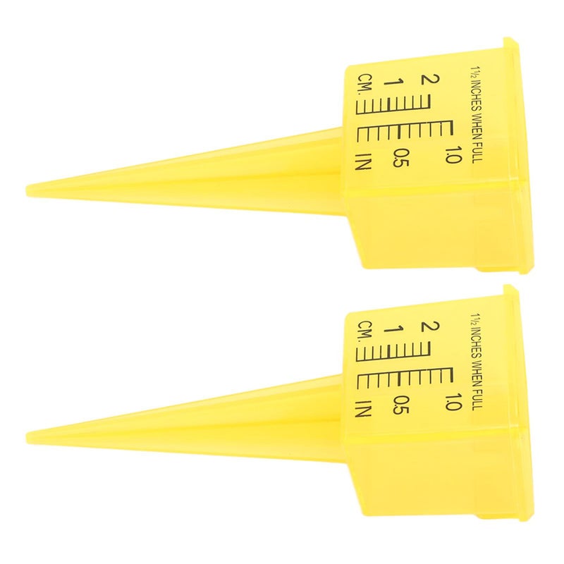 Yellow Rain Gauge ABS Material 1 5 Inch Measure Gauge For Lawn And Deck 10 Pack - Image 3