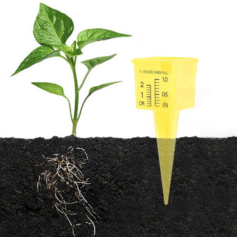 Yellow Rain Gauge ABS Material 1 5 Inch Measure Gauge For Lawn And Deck 10 Pack - Image 5