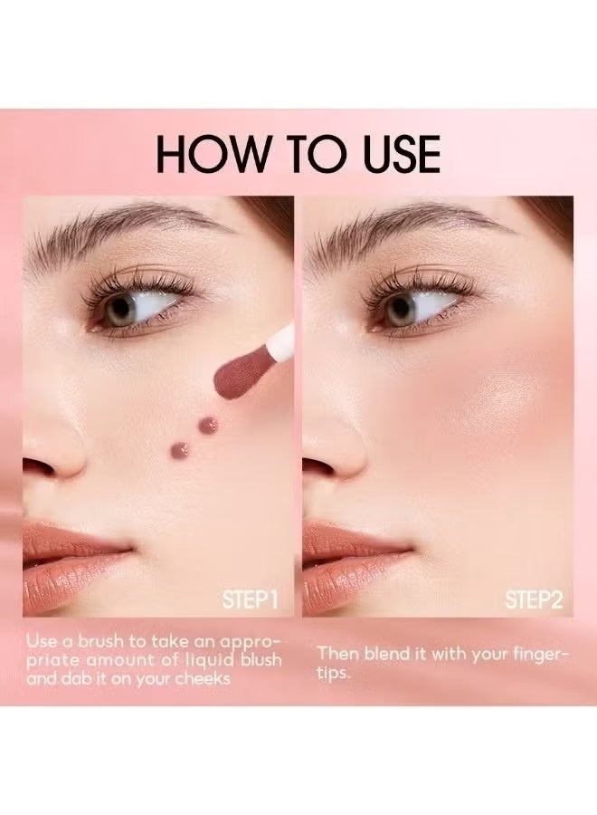 O.TWO.O Natrual Color Lasting Liquid Blush 01 BEAN PASTE - Image 3