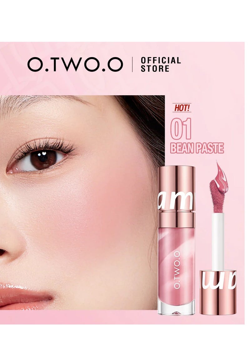 O.TWO.O Natrual Color Lasting Liquid Blush 01 BEAN PASTE - Image 1