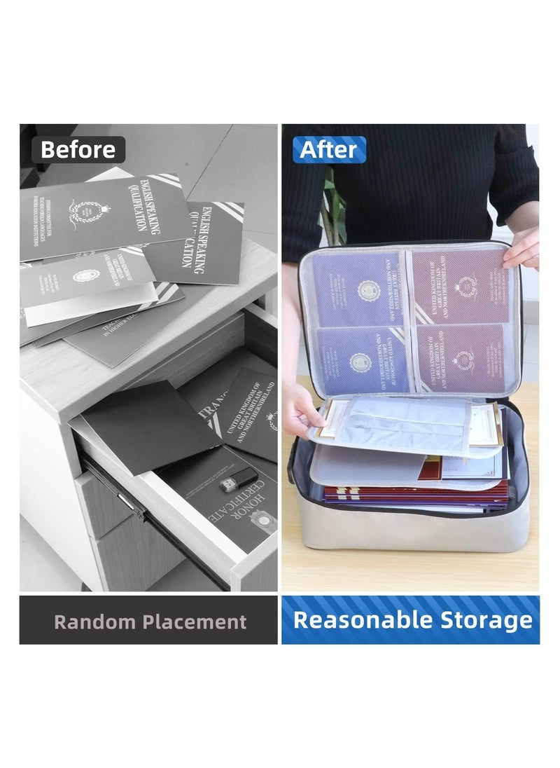 Generic Document Organizer Bags with Safe Code Lock,Travel Safe Bag,Storage Pouch Credential Bag Diploma Storage Important Document and Valuables Travel Bag with Separators and Money Bag  - Image 4