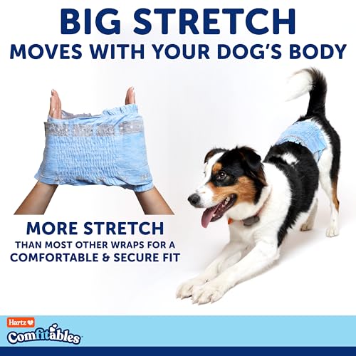 Hartz Comfitables Disposable Male Dog Wraps with Stretchy Waistband, Small 12 Count - Image 3