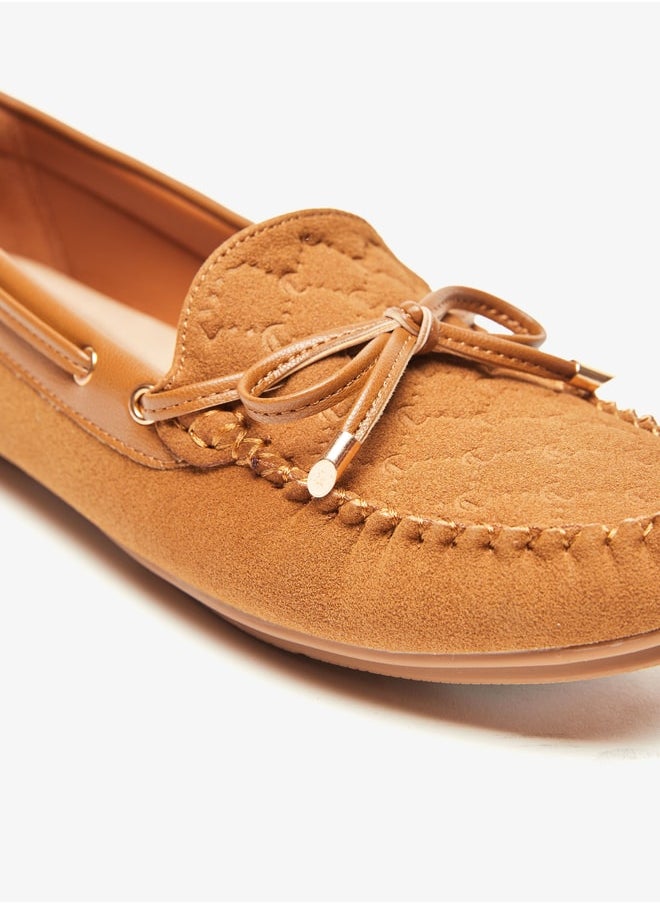 Le Confort - Women Suede Slip-On Mocassins with Bow Detail - Image 1