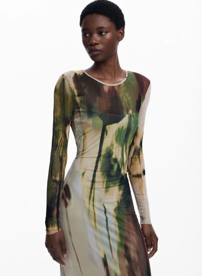 DESIGUAL Long tulle dress