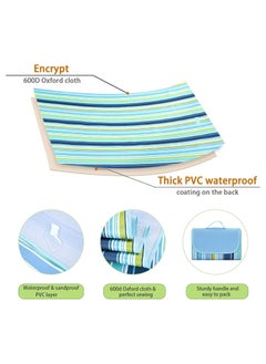Cuisine Art Cuisine Art Foldable Picnic Blanket Waterproof Beach Blanket Waterproof Picnic Blanket Portable Picnic Mat Portable Beach Mat For Outdoor Camping Family Outdoor Park Garden  - Image 4