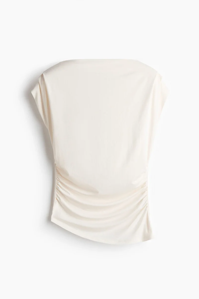 اتش اند ام بلوزة بقبة عريضة بتصميم منسدل