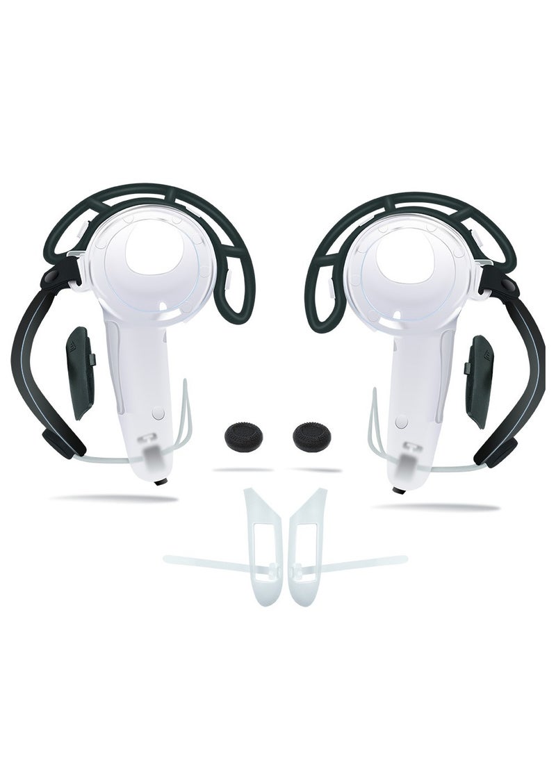 Meta Quest 3 VR Accessory: Extended Handle Controller Grip Cover - Anti-Collision Extension Protector with Adjustable Straps, Easy Battery Replacement - Compatible with Oculus Quest 3 (White) - Image 1