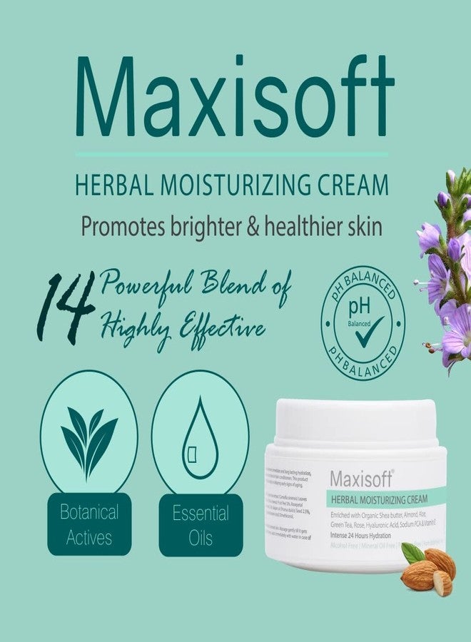 Maxisoft Herbal Moisturizing Cream 50gm | Nourishing Herbal Cream for Long-Lasting Hydration | Non-Greasy & Fast-Absorbing | Soft & Glowing Skin | Daily Use & All Skin Types (Pack of 1-50gm) - Image 3