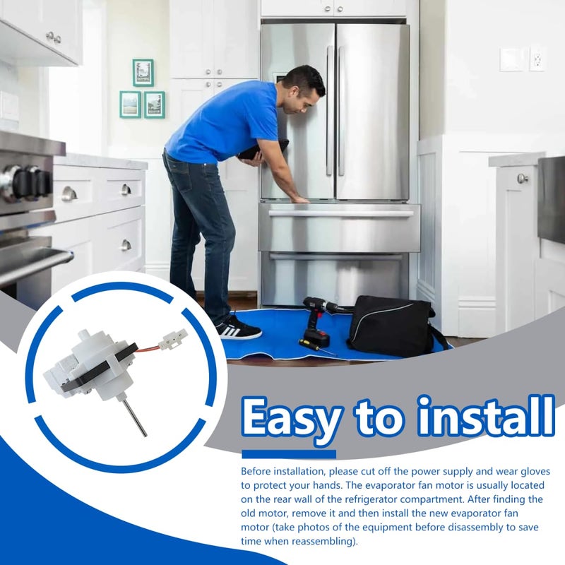 Frigidaire Kenmore Crosley Refrigerator Evaporator Fan Motor FFHI2131QP1 FFHI2032TS1 - Image 4