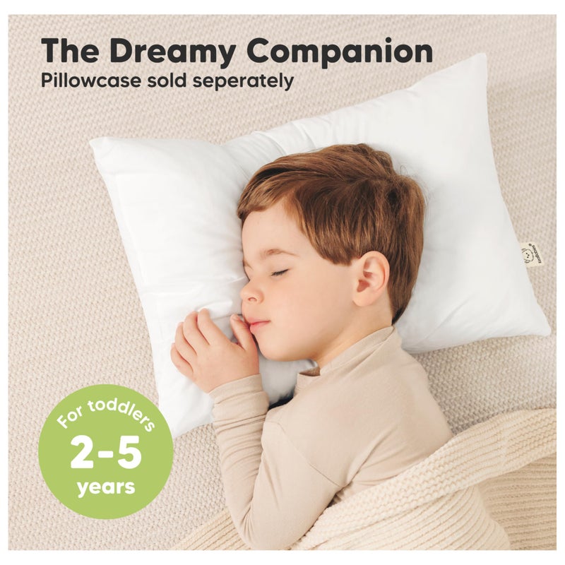 KeaBabies 2-Pack Toddler Pillows 2 Year Old to 5-14x20 Soft Organic Cotton Kids Pillow for Sleeping, Travel, School, Daycare, Nap, Toddler Bed, Machine Washable, Without Pillowcase (Soft White) - Image 2