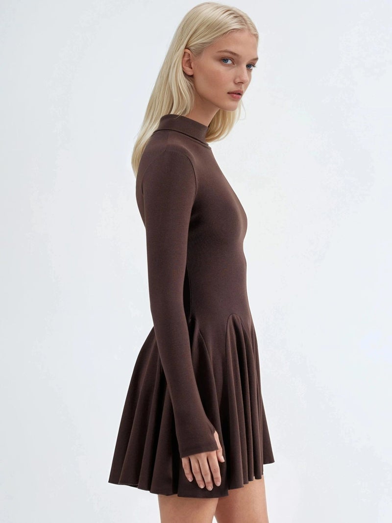 BUSEM Mini Turtleneck Jersey Dress - Image 4