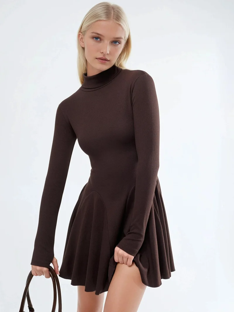 بوسيم BUSEM Mini Turtleneck Jersey Dress
