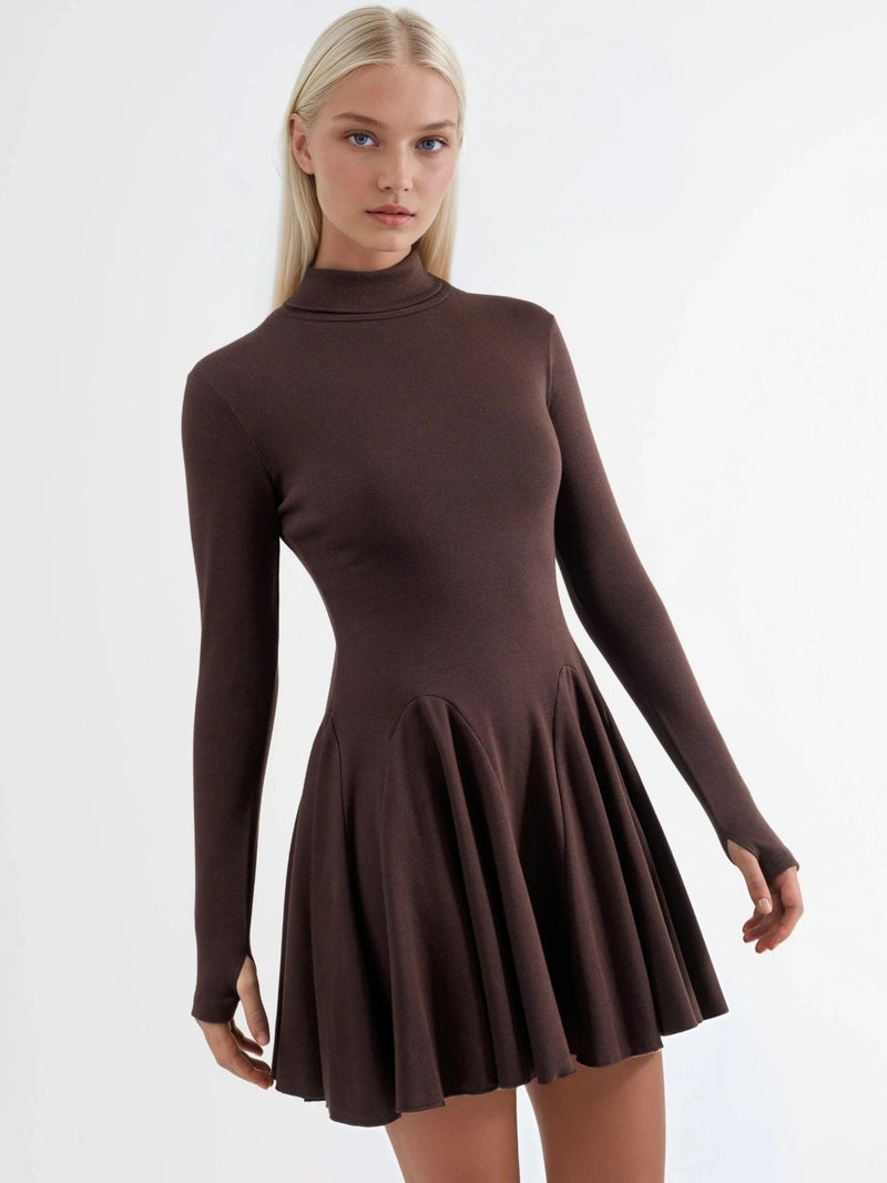 BUSEM Mini Turtleneck Jersey Dress - Image 2