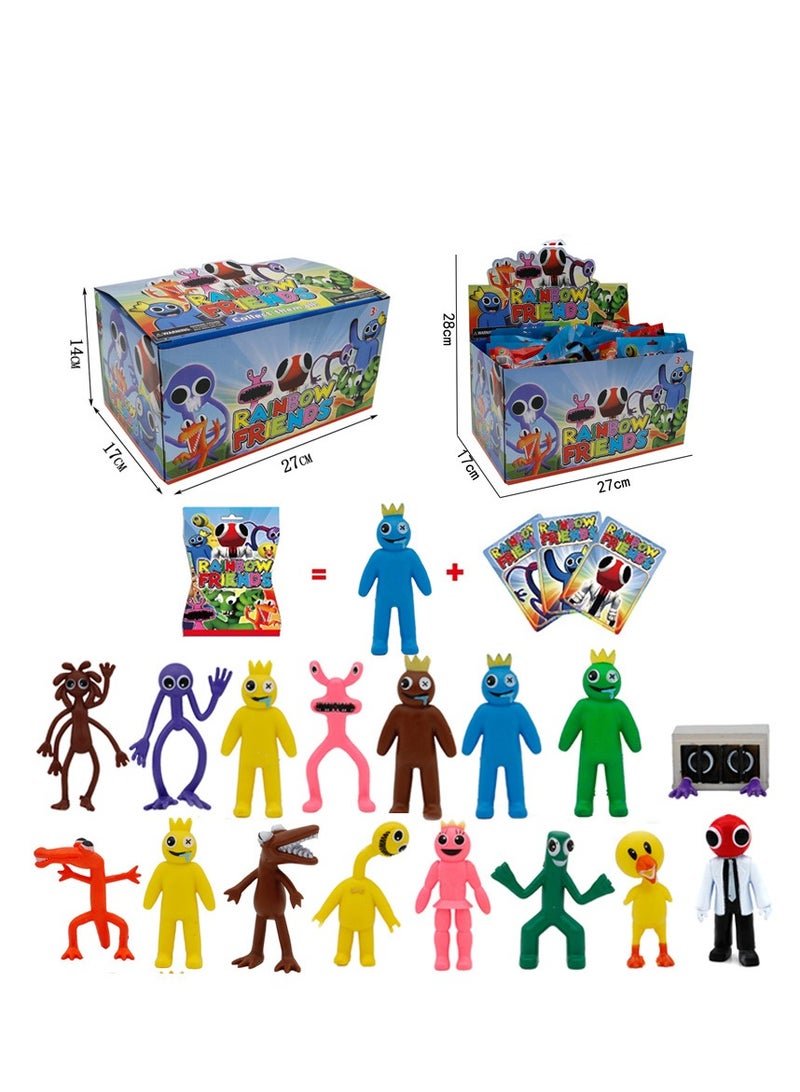 Rainbow Friends Toy Set Color Box Edition, Rainbow Friends Display Box + Color Bag 24 Random Doll Toy Ornaments, PVC Model Children's Gifts  - Image 3