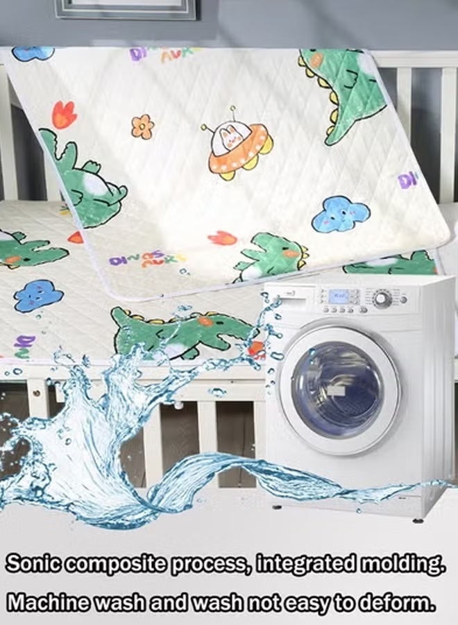 أوبتيكو وسادة سرير مقاومة للماء للأطفال، مرتبة مقاومة للبول مقاس 80×120 سم، وسادة بول قابلة للغسل، وسادة سفلية لسلس البول، مرتبة للحيض، وسادة سلس البول قابلة لإعادة الاستخدام، وسادة تبول، وسادة تبليل سرير مقاومة للماء، وسادة تدريب على استخدام الحمام للأطفال الصغار، وسادة تغيير حفاضات كبيرة للأطفال، وسادة سرير واقية مقاومة للماء مكونة من 4 طبقات - Image 5