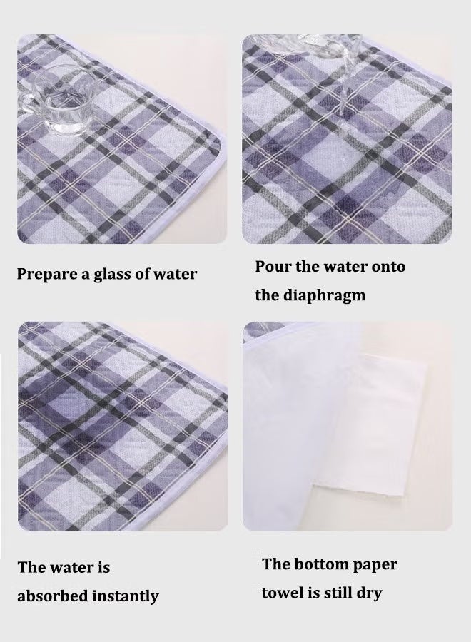 أوبتيكو وسادة سرير مقاومة للماء للأطفال، مرتبة مقاومة للبول مقاس 80×120 سم، وسادة بول قابلة للغسل، وسادة سفلية لسلس البول، مرتبة للحيض، وسادة سلس البول قابلة لإعادة الاستخدام، وسادة تبول، وسادة تبليل سرير مقاومة للماء، وسادة تدريب على استخدام الحمام للأطفال الصغار، وسادة تغيير حفاضات كبيرة للأطفال، وسادة سرير واقية مقاومة للماء مكونة من 4 طبقات - Image 3