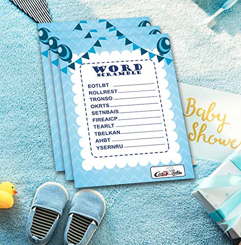 Crazy Sutra Paper Baby Shower Special Baby Word Scramble Baby Shower Game Leafs Paper White (Pack of 50 Leaf),A4 - Image 1