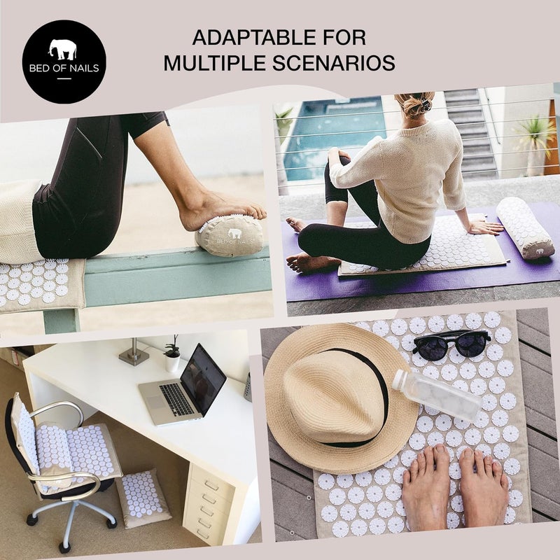BED OF NAILS Original Premium ECO Gift Set Acupressure Mat and Pillow with 10962 Pressure Points Relieves NeckBack Pain Relaxes Increases Energy Includes Bag - Image 3
