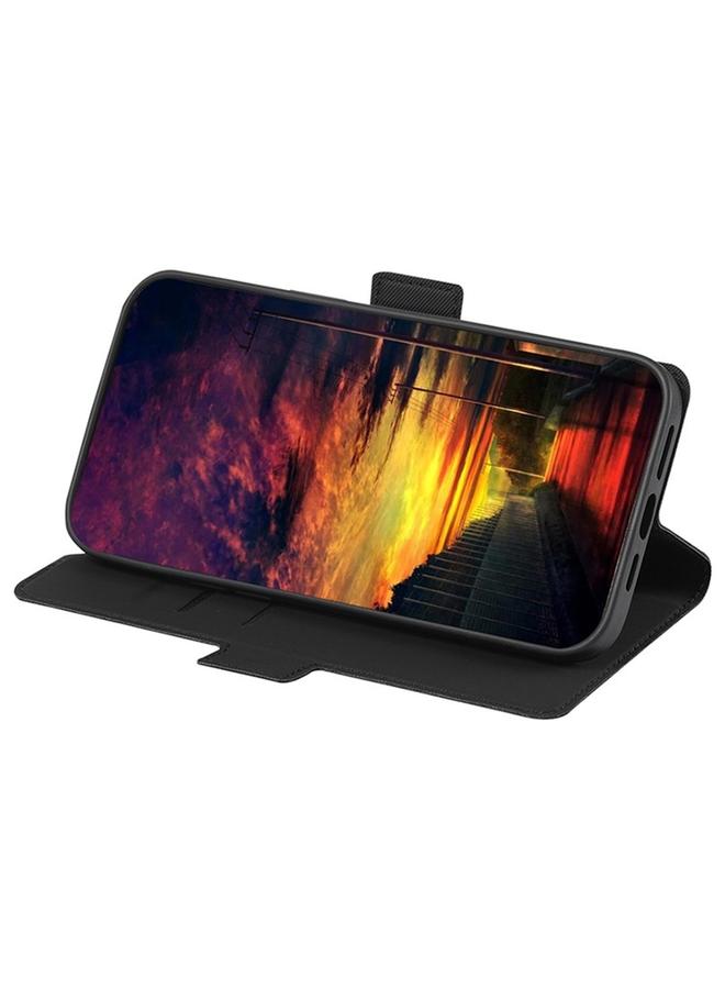 S-TOP Case For Rakuten Hand 5G Twill Texture Side Button Leather Phone Case - Image 4