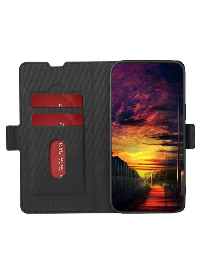 S-TOP Case For Rakuten Hand 5G Twill Texture Side Button Leather Phone Case - Image 3