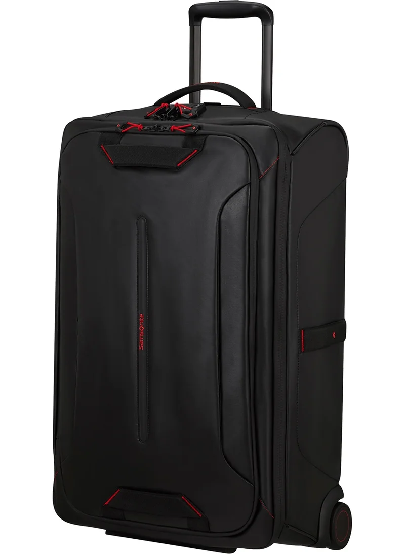 Samsonite Ecodiver Wheeled Duffle Bag 67 cm / 24 inch, Black|Reflective Pattern|TSA Lock|ID Tag|Spacious Interior|Water Repellent Material|Recyclex Material Technology - 2 Years International Warranty