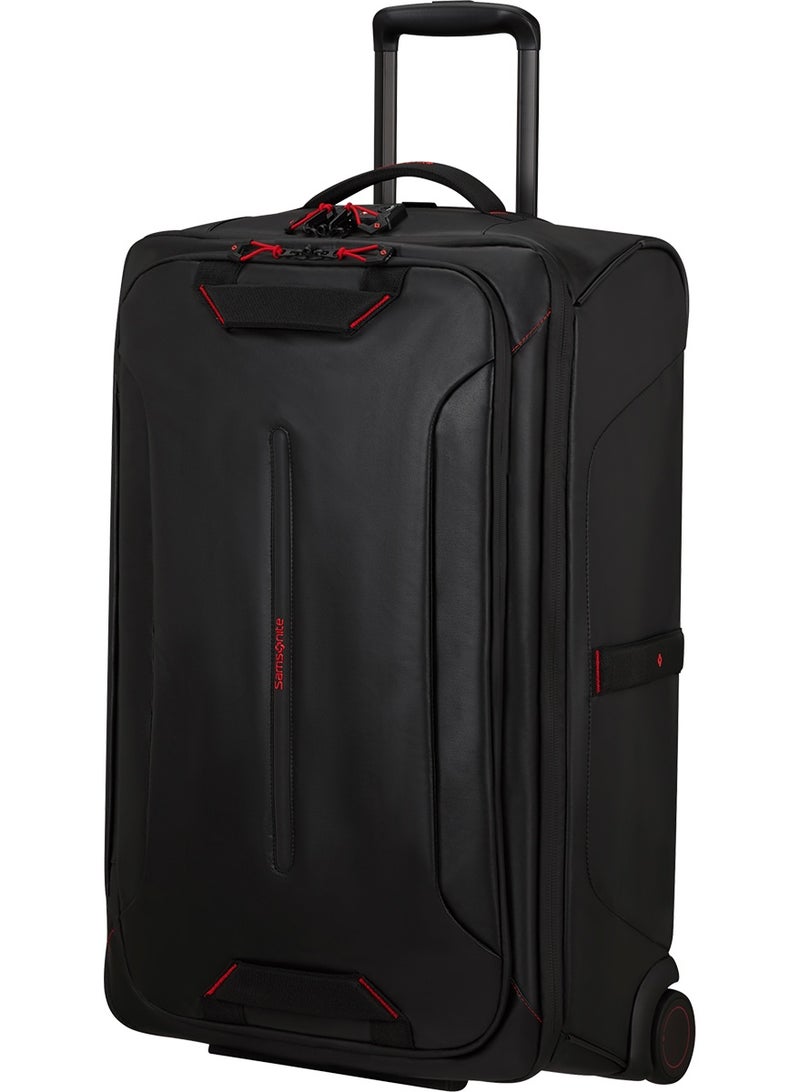 Samsonite Ecodiver Wheeled Duffle Bag 67 cm / 24 inch, Black|Reflective Pattern|TSA Lock|ID Tag|Spacious Interior|Water Repellent Material|Recyclex Material Technology - 2 Years International Warranty - Image 1