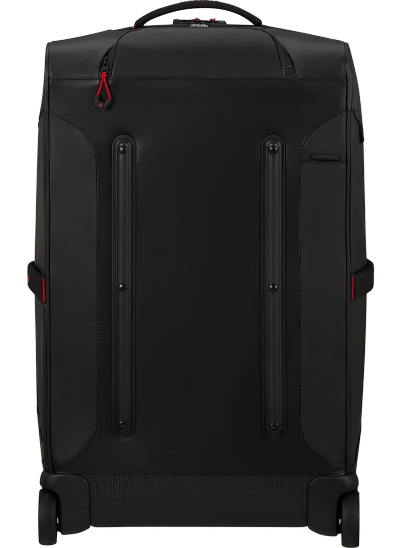 Samsonite Ecodiver Wheeled Duffle Bag 67 cm / 24 inch, Black|Reflective Pattern|TSA Lock|ID Tag|Spacious Interior|Water Repellent Material|Recyclex Material Technology - 2 Years International Warranty