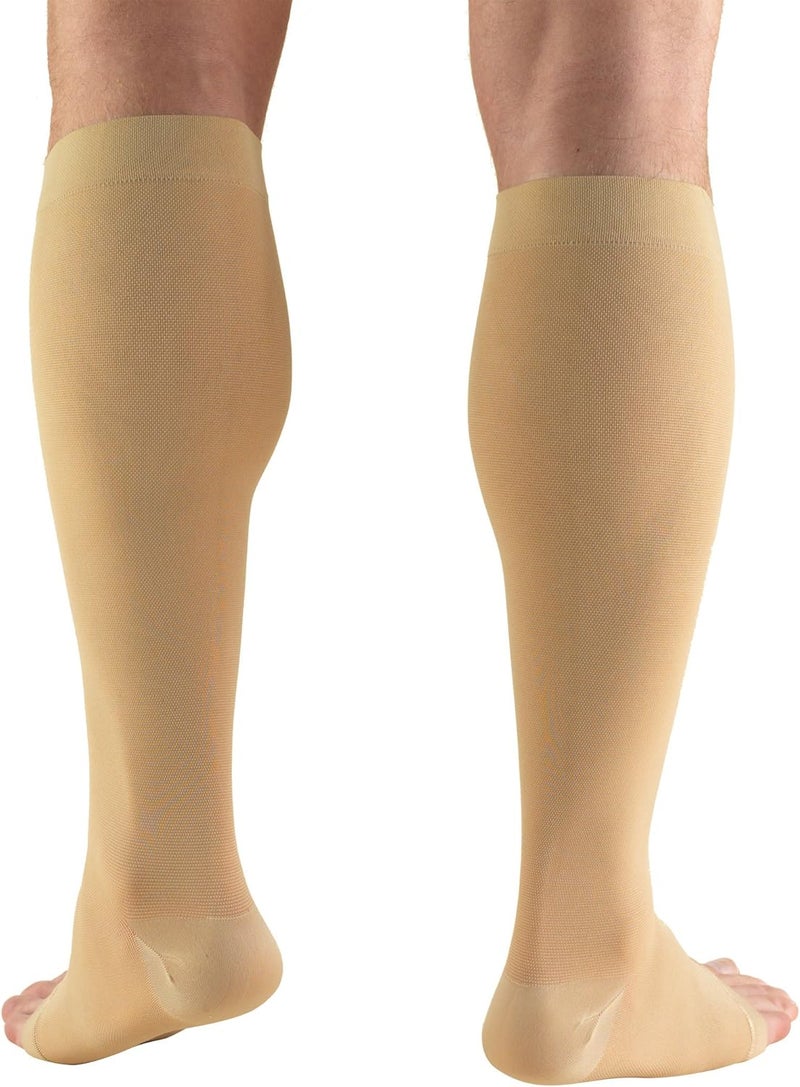 Truform 30-40 mmHg Compression Stockings for Men and Women - Knee High, Open Toe, Beige, 2X-Large - Image 3