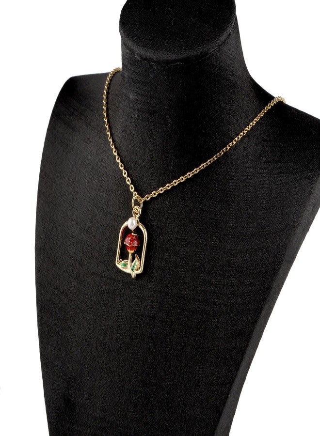 PLITI Princess Movie Gift Princess Fans Gift Always Remember You’re Braver Than You Believe Rose Necklace (remember rose nec) - Image 3