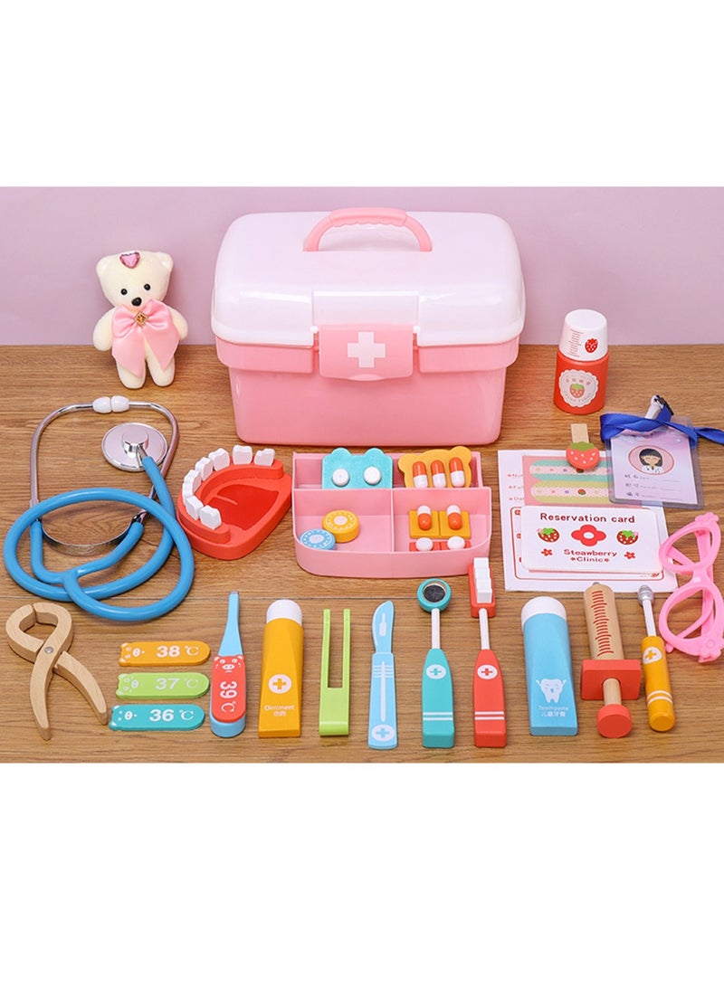 Simulation medical kit toy set girl toolbox injection nurse boy stethoscope - Image 1