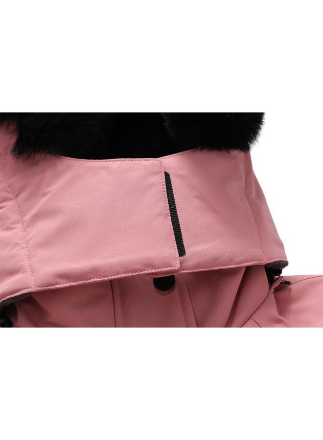 MOERDENG Women's Waterproof Snow Ski Jacket - Warm Winter Coat Insulated for Snowboarding, Mountain Hiking, Pink, L - Image 2