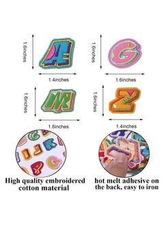 SYOSI 72 Pieces Iron on Letters and Numbers Patches Colorful Letter Patches Alphabet Embroidered Patch A-Z Numbers 0-9 Applique for Clothes Dress Hat Socks Jeans DIY Accessories  - Image 5