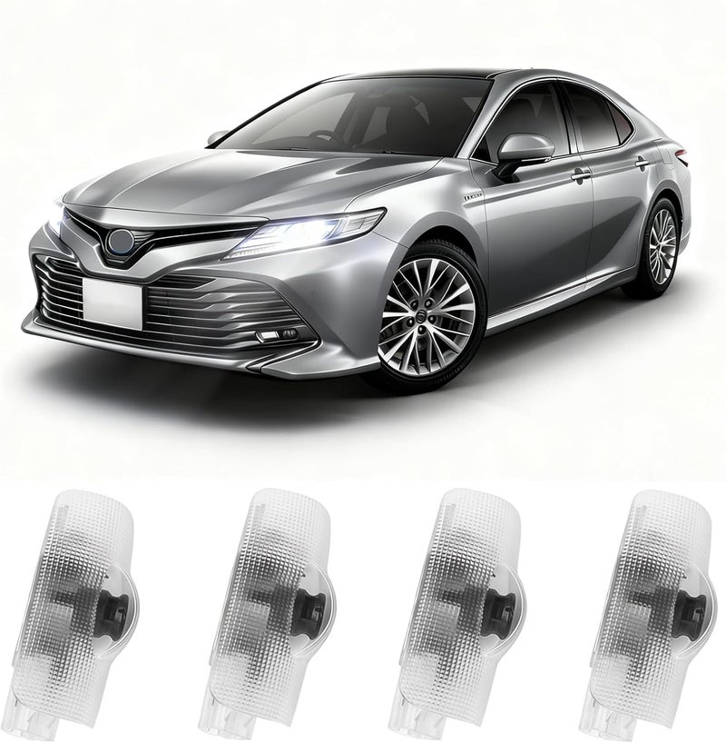 Thingrific 4Pcs Car Door Lights Logo Projector Compatible with Highlander/Camry/4runner/Sienna/Corolla/Tundra/Prius/Venza/Prado/Sequoia/Reiz/Previa/Alphard Model, 3D LED Car Welcome Projector Lights - Image 1