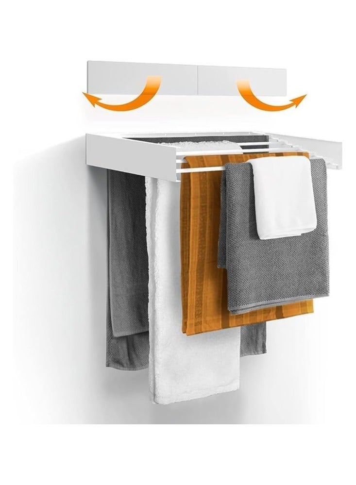 N.S STeel Folding Clothes Drying Rack Wall Mounted Magic Retractable Drying Rack 30kg Capacity  with Wall Mold and Long Screwdriver - Image 3