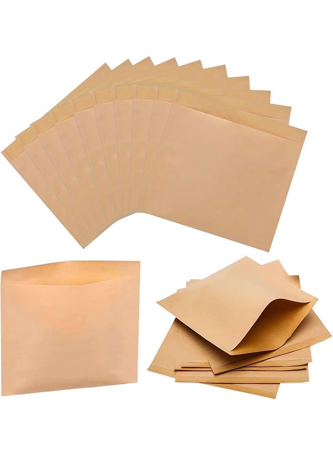 100 Pack Bakery Bags, Grease Proof, Food Grade Brown Wax Paper Bags for Bakery Cookies, Treats, Snacks, Sandwiches 15X20cm - Image 1