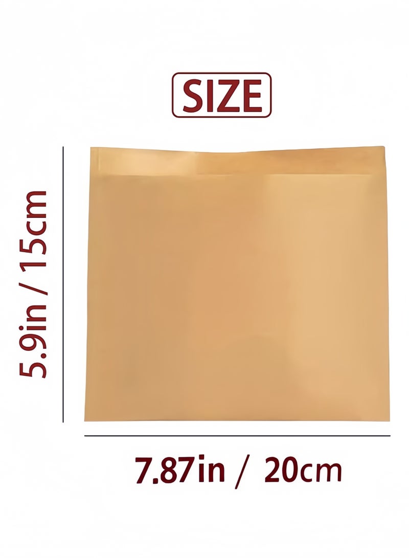100 Pack Bakery Bags, Grease Proof, Food Grade Brown Wax Paper Bags for Bakery Cookies, Treats, Snacks, Sandwiches 15X20cm - Image 2